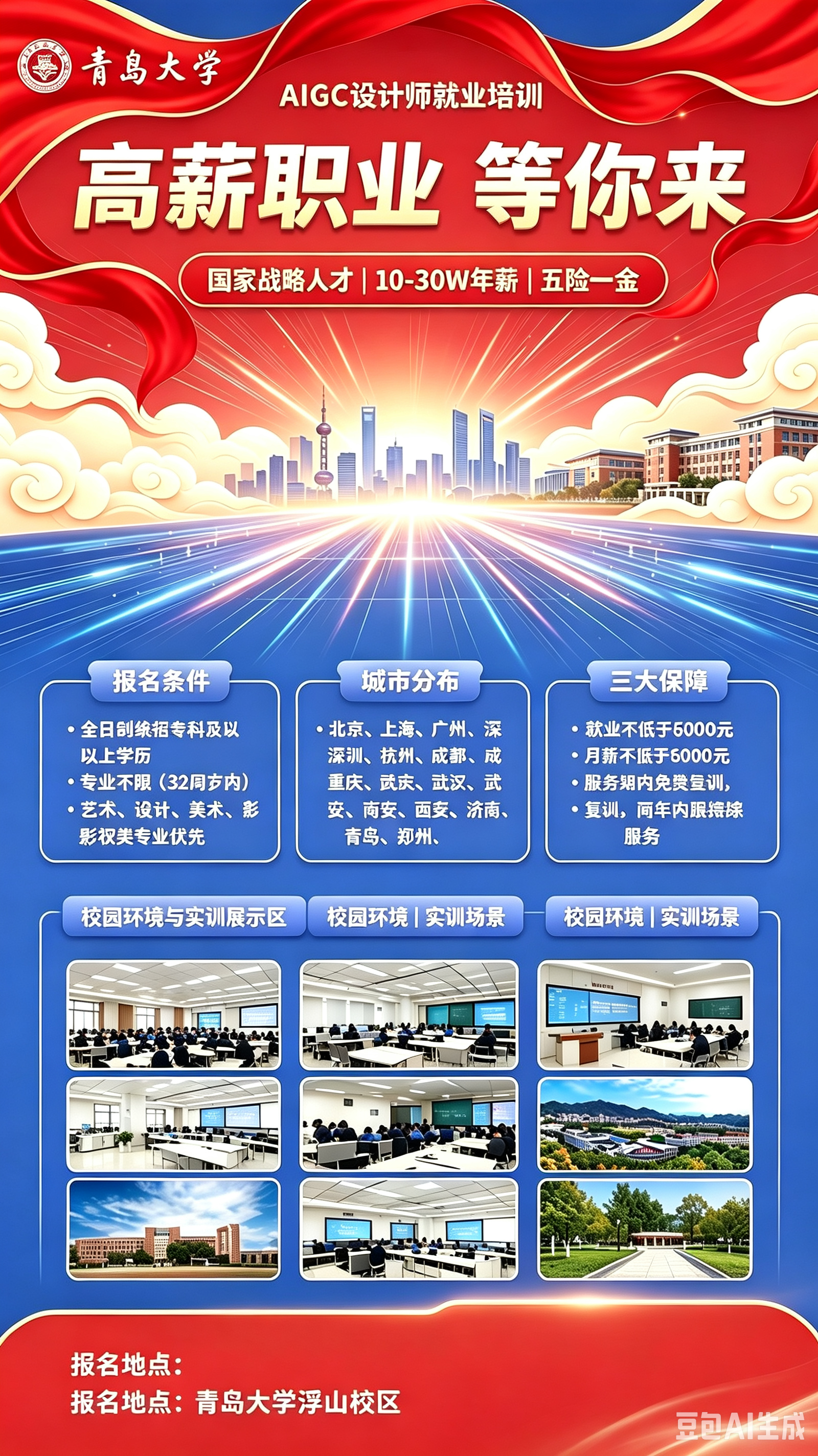 抓住 AI 时代风口｜青岛大学 AIGC 设计师就业培训火热招生